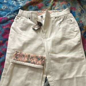 Matilda Jane white and floral jeans